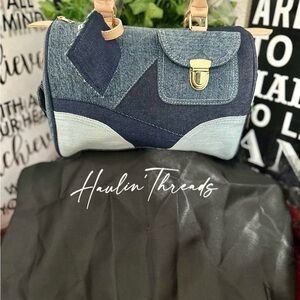 Denim Patchwork Satchel
